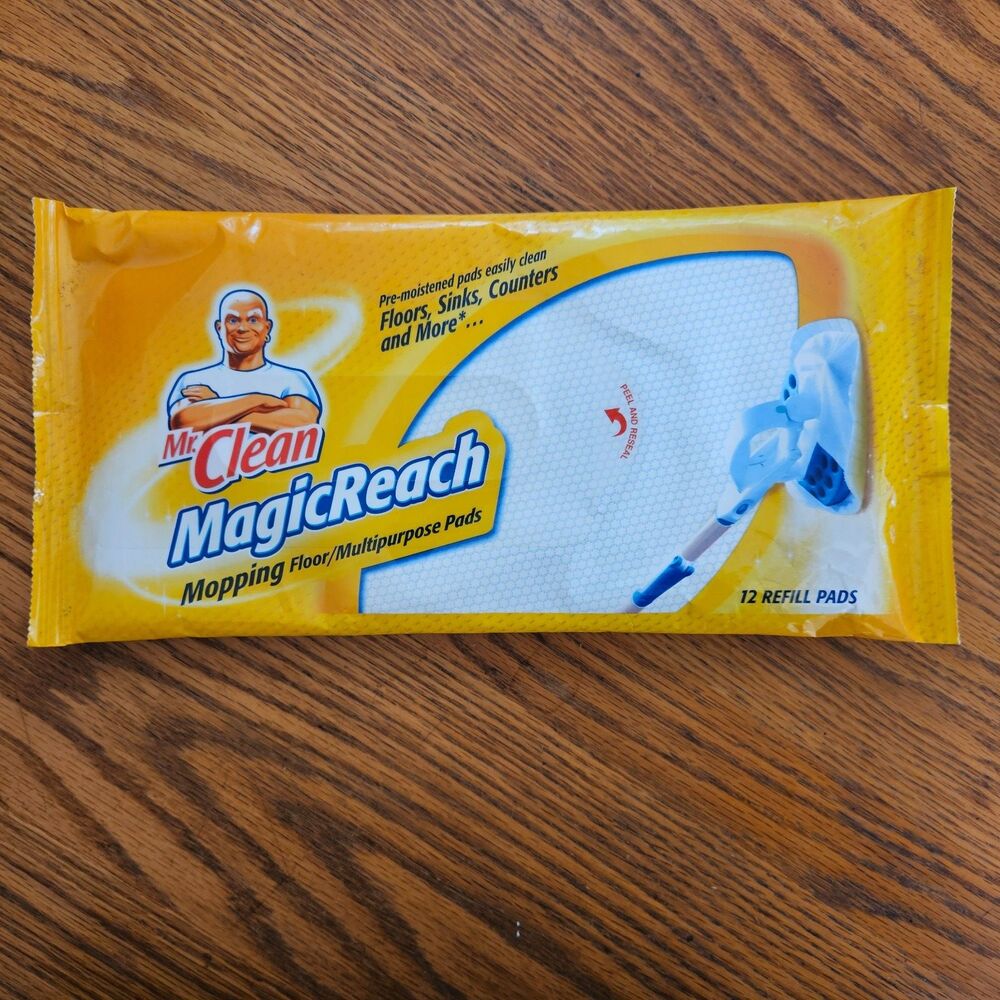 Mr. Clean Magic Reach Mopping Floor Multipurpose Pads 12 Refills Discontinued